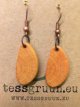 Handmade earrings from alder wood.