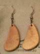 Handmade earrings from beech wood.